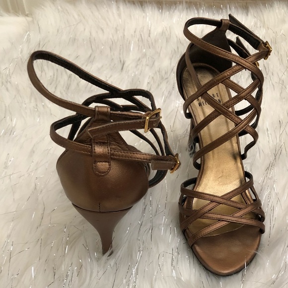Size 6 Stuart Weitzman strappy heels - Picture 2 of 5